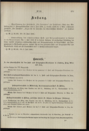 Post- und Telegraphen-Verordnungsblatt für das Verwaltungsgebiet des K.-K. Handelsministeriums 18960710 Seite: 3