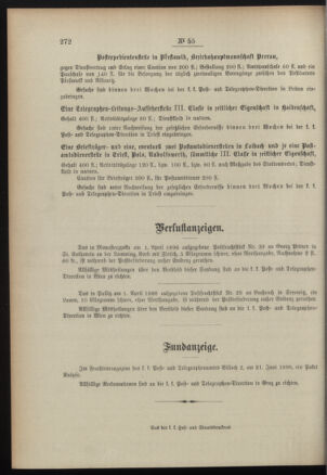 Post- und Telegraphen-Verordnungsblatt für das Verwaltungsgebiet des K.-K. Handelsministeriums 18960710 Seite: 4