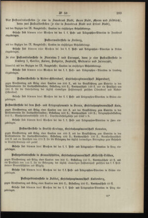 Post- und Telegraphen-Verordnungsblatt für das Verwaltungsgebiet des K.-K. Handelsministeriums 18960718 Seite: 3