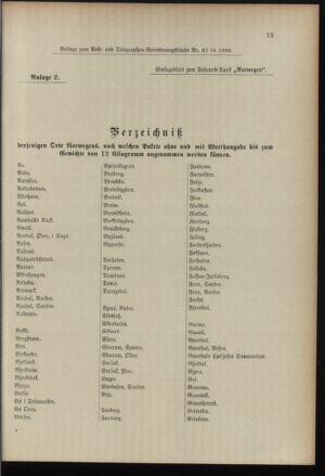 Post- und Telegraphen-Verordnungsblatt für das Verwaltungsgebiet des K.-K. Handelsministeriums 18960801 Seite: 21