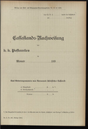 Post- und Telegraphen-Verordnungsblatt für das Verwaltungsgebiet des K.-K. Handelsministeriums 18960804 Seite: 3