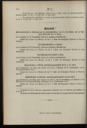 Post- und Telegraphen-Verordnungsblatt für das Verwaltungsgebiet des K.-K. Handelsministeriums 18960804 Seite: 8