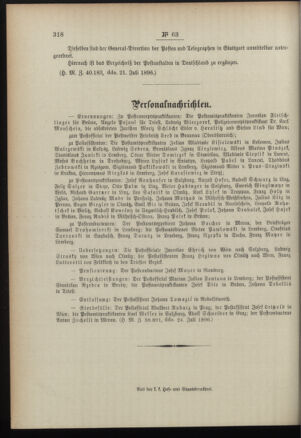 Post- und Telegraphen-Verordnungsblatt für das Verwaltungsgebiet des K.-K. Handelsministeriums 18960805 Seite: 4