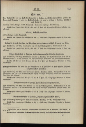 Post- und Telegraphen-Verordnungsblatt für das Verwaltungsgebiet des K.-K. Handelsministeriums 18960819 Seite: 3