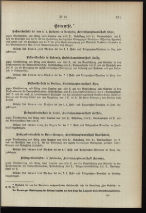 Post- und Telegraphen-Verordnungsblatt für das Verwaltungsgebiet des K.-K. Handelsministeriums 18960824 Seite: 3