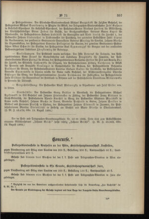 Post- und Telegraphen-Verordnungsblatt für das Verwaltungsgebiet des K.-K. Handelsministeriums 18960827 Seite: 3