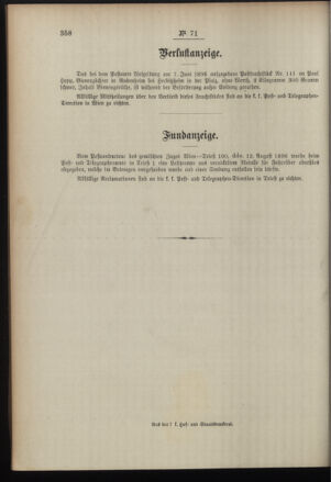 Post- und Telegraphen-Verordnungsblatt für das Verwaltungsgebiet des K.-K. Handelsministeriums 18960827 Seite: 4