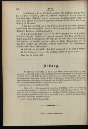 Post- und Telegraphen-Verordnungsblatt für das Verwaltungsgebiet des K.-K. Handelsministeriums 18960831 Seite: 4