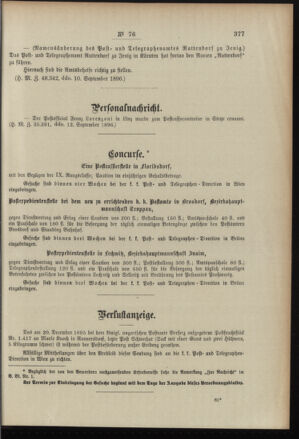 Post- und Telegraphen-Verordnungsblatt für das Verwaltungsgebiet des K.-K. Handelsministeriums 18960921 Seite: 3