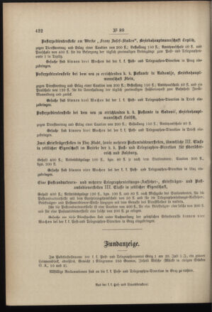 Post- und Telegraphen-Verordnungsblatt für das Verwaltungsgebiet des K.-K. Handelsministeriums 18961028 Seite: 4