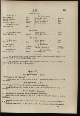 Post- und Telegraphen-Verordnungsblatt für das Verwaltungsgebiet des K.-K. Handelsministeriums 18961104 Seite: 11