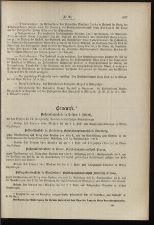 Post- und Telegraphen-Verordnungsblatt für das Verwaltungsgebiet des K.-K. Handelsministeriums 18961107 Seite: 3