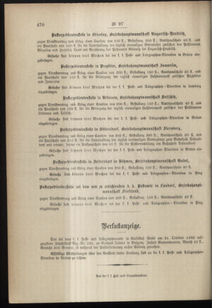 Post- und Telegraphen-Verordnungsblatt für das Verwaltungsgebiet des K.-K. Handelsministeriums 18961122 Seite: 12