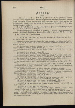 Post- und Telegraphen-Verordnungsblatt für das Verwaltungsgebiet des K.-K. Handelsministeriums 18961122 Seite: 2