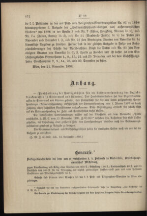 Post- und Telegraphen-Verordnungsblatt für das Verwaltungsgebiet des K.-K. Handelsministeriums 18961124 Seite: 2