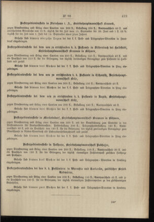 Post- und Telegraphen-Verordnungsblatt für das Verwaltungsgebiet des K.-K. Handelsministeriums 18961124 Seite: 3