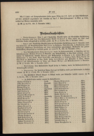 Post- und Telegraphen-Verordnungsblatt für das Verwaltungsgebiet des K.-K. Handelsministeriums 18961214 Seite: 2