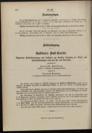 Post- und Telegraphen-Verordnungsblatt für das Verwaltungsgebiet des K.-K. Handelsministeriums 18961217 Seite: 4