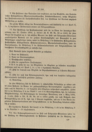 Post- und Telegraphen-Verordnungsblatt für das Verwaltungsgebiet des K.-K. Handelsministeriums 18961222 Seite: 3