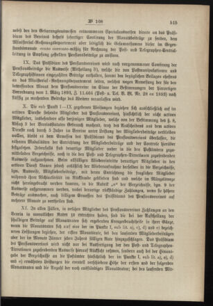 Post- und Telegraphen-Verordnungsblatt für das Verwaltungsgebiet des K.-K. Handelsministeriums 18961222 Seite: 5