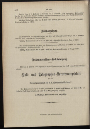 Post- und Telegraphen-Verordnungsblatt für das Verwaltungsgebiet des K.-K. Handelsministeriums 18961230 Seite: 4