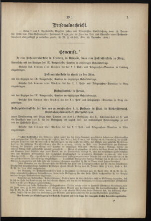 Post- und Telegraphen-Verordnungsblatt für das Verwaltungsgebiet des K.-K. Handelsministeriums 18970108 Seite: 3