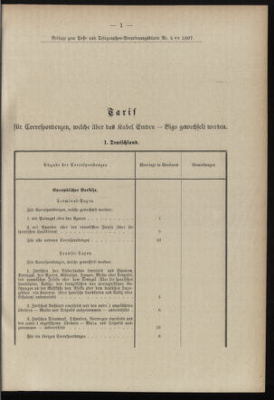 Post- und Telegraphen-Verordnungsblatt für das Verwaltungsgebiet des K.-K. Handelsministeriums 18970116 Seite: 17