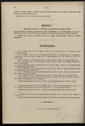 Post- und Telegraphen-Verordnungsblatt für das Verwaltungsgebiet des K.-K. Handelsministeriums 18970123 Seite: 4