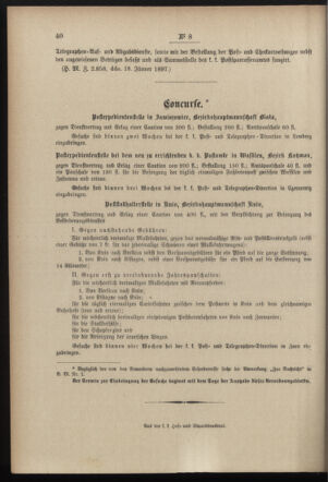 Post- und Telegraphen-Verordnungsblatt für das Verwaltungsgebiet des K.-K. Handelsministeriums 18970126 Seite: 4