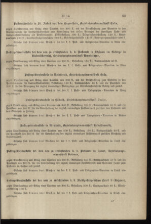 Post- und Telegraphen-Verordnungsblatt für das Verwaltungsgebiet des K.-K. Handelsministeriums 18970217 Seite: 3