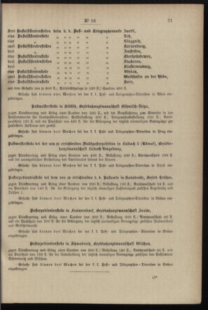 Post- und Telegraphen-Verordnungsblatt für das Verwaltungsgebiet des K.-K. Handelsministeriums 18970223 Seite: 3