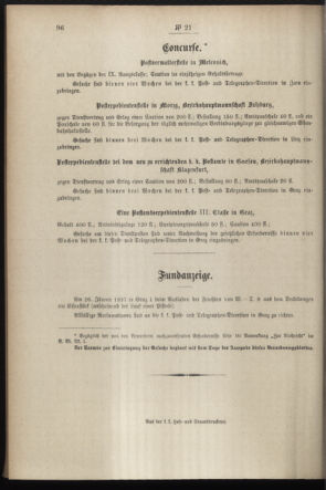 Post- und Telegraphen-Verordnungsblatt für das Verwaltungsgebiet des K.-K. Handelsministeriums 18970302 Seite: 4