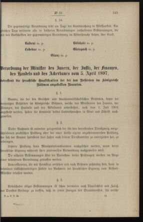 Post- und Telegraphen-Verordnungsblatt für das Verwaltungsgebiet des K.-K. Handelsministeriums 18970408 Seite: 5