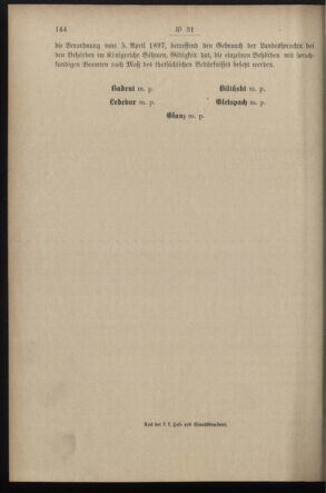 Post- und Telegraphen-Verordnungsblatt für das Verwaltungsgebiet des K.-K. Handelsministeriums 18970408 Seite: 6