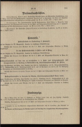 Post- und Telegraphen-Verordnungsblatt für das Verwaltungsgebiet des K.-K. Handelsministeriums 18970412 Seite: 3