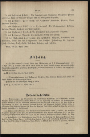 Post- und Telegraphen-Verordnungsblatt für das Verwaltungsgebiet des K.-K. Handelsministeriums 18970503 Seite: 3