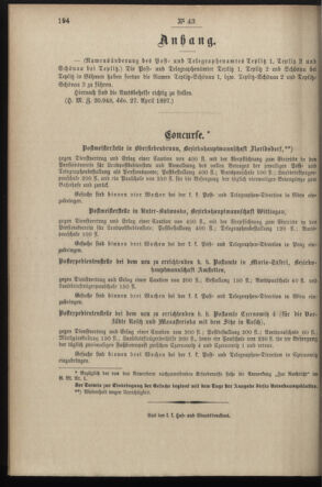 Post- und Telegraphen-Verordnungsblatt für das Verwaltungsgebiet des K.-K. Handelsministeriums 18970507 Seite: 4