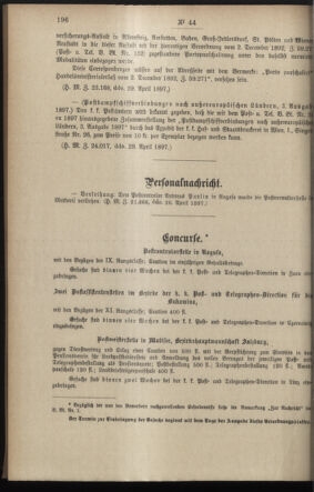 Post- und Telegraphen-Verordnungsblatt für das Verwaltungsgebiet des K.-K. Handelsministeriums 18970512 Seite: 2