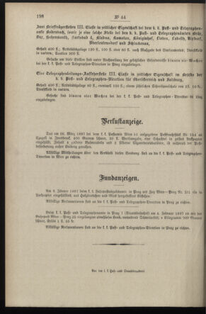 Post- und Telegraphen-Verordnungsblatt für das Verwaltungsgebiet des K.-K. Handelsministeriums 18970512 Seite: 4