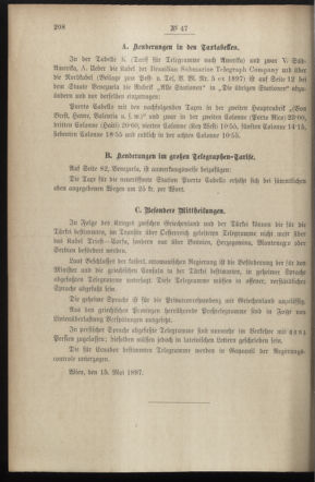 Post- und Telegraphen-Verordnungsblatt für das Verwaltungsgebiet des K.-K. Handelsministeriums 18970526 Seite: 2