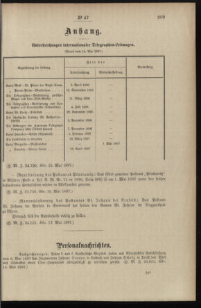 Post- und Telegraphen-Verordnungsblatt für das Verwaltungsgebiet des K.-K. Handelsministeriums 18970526 Seite: 3