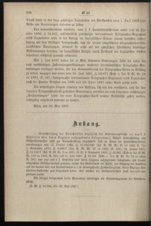 Post- und Telegraphen-Verordnungsblatt für das Verwaltungsgebiet des K.-K. Handelsministeriums 18970602 Seite: 2