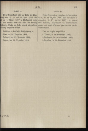 Post- und Telegraphen-Verordnungsblatt für das Verwaltungsgebiet des K.-K. Handelsministeriums 18970609 Seite: 9