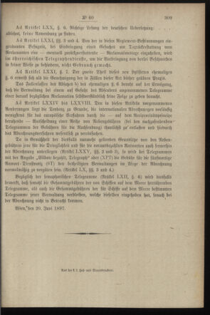 Post- und Telegraphen-Verordnungsblatt für das Verwaltungsgebiet des K.-K. Handelsministeriums 18970626 Seite: 9