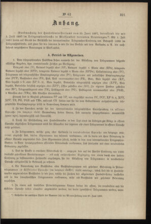 Post- und Telegraphen-Verordnungsblatt für das Verwaltungsgebiet des K.-K. Handelsministeriums 18970630 Seite: 7