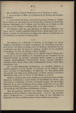 Post- und Telegraphen-Verordnungsblatt für das Verwaltungsgebiet des K.-K. Handelsministeriums 18970703 Seite: 5