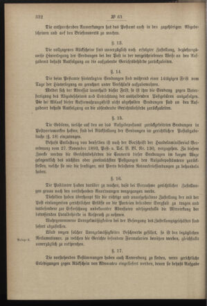 Post- und Telegraphen-Verordnungsblatt für das Verwaltungsgebiet des K.-K. Handelsministeriums 18970703 Seite: 6