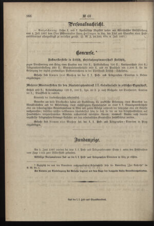 Post- und Telegraphen-Verordnungsblatt für das Verwaltungsgebiet des K.-K. Handelsministeriums 18970716 Seite: 4