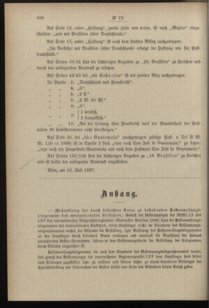 Post- und Telegraphen-Verordnungsblatt für das Verwaltungsgebiet des K.-K. Handelsministeriums 18970730 Seite: 6