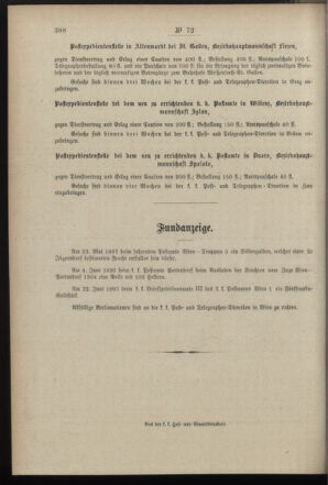 Post- und Telegraphen-Verordnungsblatt für das Verwaltungsgebiet des K.-K. Handelsministeriums 18970730 Seite: 8